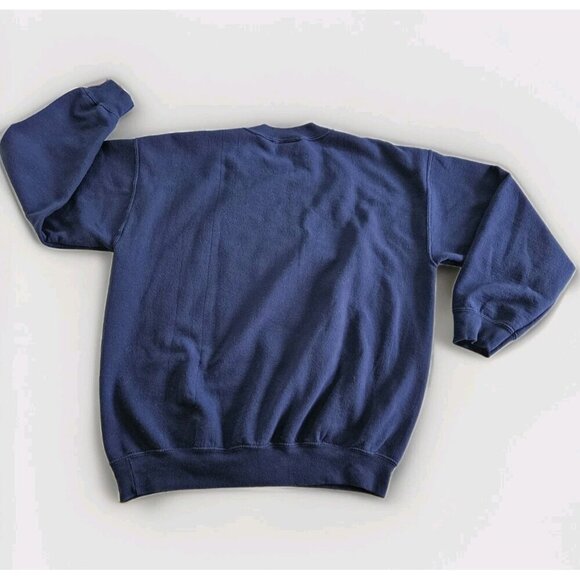 MV Sport Sweatshirt Mens L Navy Crewneck Waterway Hills Golf Course LS VTG FLAW - Picture 13 of 15